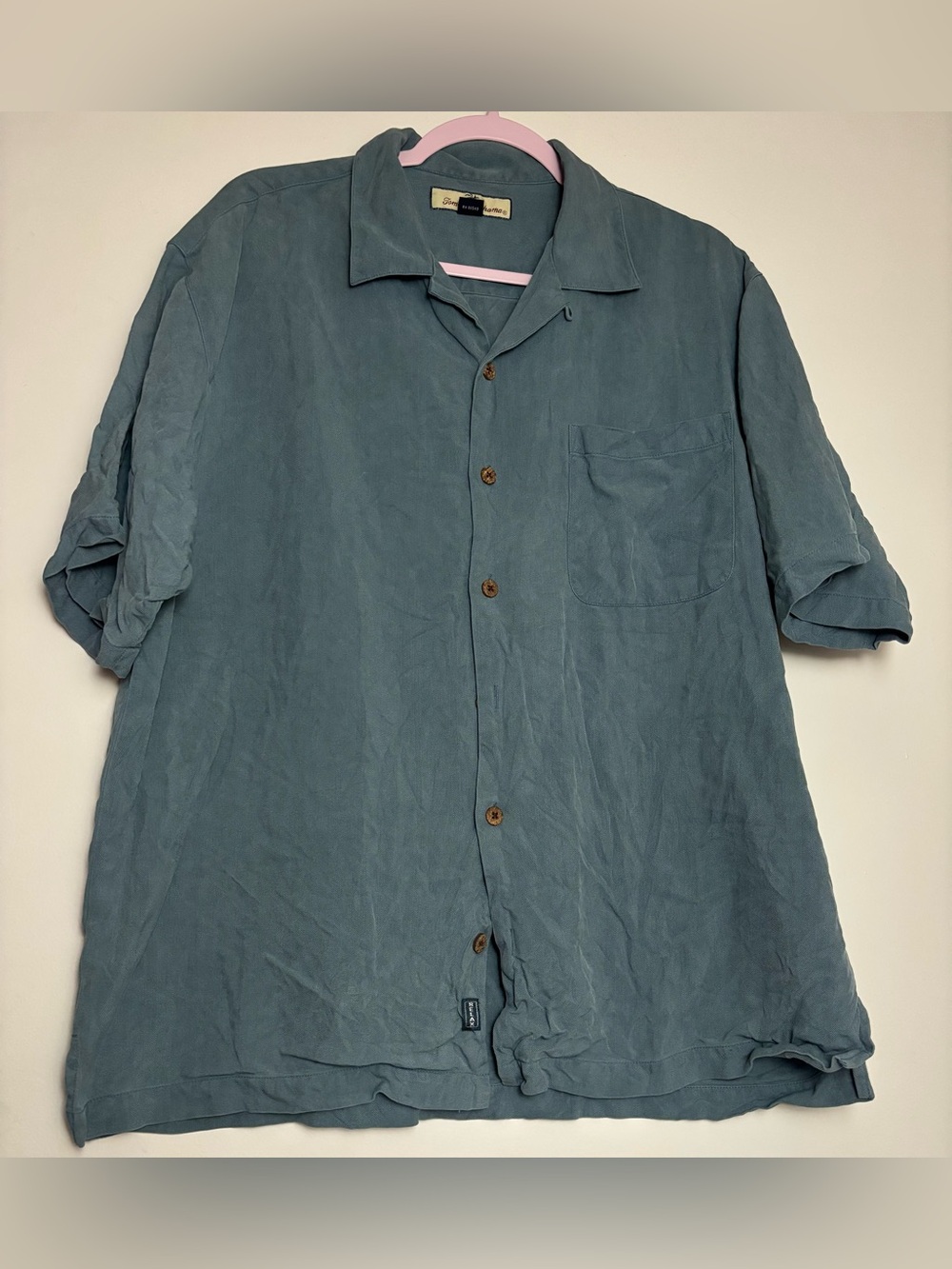 Tommy Bahama Relaxed Short-Sleeve Button-Down Shirt in Seafoam Blue
